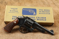 Smith & Wesson .44 Hand Ejector 3rd Model .44 Spl 6.5&Prime; DA/SA Blue Revolver w/ Box 1946-1947 (Post War Transitional) (a.k.a 1926 Model Military)
