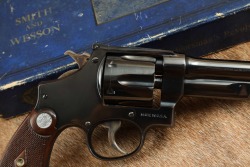 Documented Boulder CO Police Chief Smith & Wesson .38/44 Heavy Duty/Outdoorsman &ldquo;Police Target&rdquo; Model .38 Special 6.5&Prime; Revolver W/ Box, Letter & Book 1933 C&R - 4