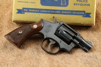 Smith & Wesson S&W Post-War M&P Pre-Model 10 38 2&rdquo; DA/SA Revolver w/ Box & Letter 1947 C&R