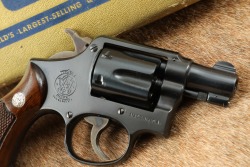 Smith & Wesson S&W Post-War M&P Pre-Model 10 38 2&rdquo; DA/SA Revolver w/ Box & Letter 1947 C&R - 4