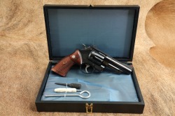 First Year Smith & Wesson S&W Pre Model 29 .44 Magnum 4&rdquo; DA/SA Revolver & Letter 1956 - 3