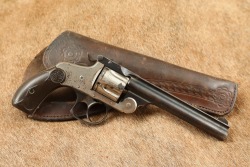Smith & Wesson S&W .38 Double Action 3rd Model 5&rdquo; DA/SA Revolver & Holster 1884-1895 Antique