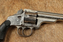 Rare Engraved Merwin Hulbert .38 Cal. 4th Model Pocket Revolver Nickel w/ Folder Hammer Spur 1883-92 Antique - 3