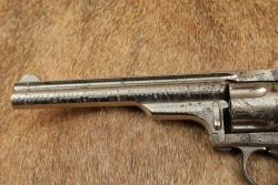 Rare Engraved Merwin Hulbert .38 Cal. 4th Model Pocket Revolver Nickel w/ Folder Hammer Spur 1883-92 Antique - 6