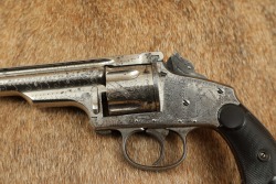 Rare Engraved Merwin Hulbert .38 Cal. 4th Model Pocket Revolver Nickel w/ Folder Hammer Spur 1883-92 Antique - 7