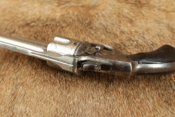 Rare Engraved Merwin Hulbert .38 Cal. 4th Model Pocket Revolver Nickel w/ Folder Hammer Spur 1883-92 Antique - 15