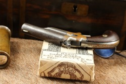 Colt Thuer Third Model Deringer .41 RF Short Pivot-Barrel Derringer In Gentlemen's Toiletry & Gambling Kit - 12