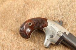 Antique Colt No. 2 Deringer .41 Short RF 2.5&rdquo; Walnut-Gripped Factory Engraved Derringer Pistol 1870-1890 - 2