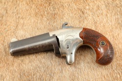 Antique Colt No. 2 Deringer .41 Short RF 2.5&rdquo; Walnut-Gripped Factory Engraved Derringer Pistol 1870-1890 - 4