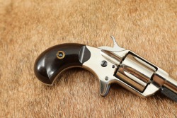 Antique Colt Etched Panel Nickel & Fire Blue New Line .30 RF 2.25&rdquo; 5-Shot Pocket Revolver 1875 - 2