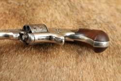 Colt 1871&ndash;1877 Nickel & Engraved Open Top Pocket Model .22 Rimfire 2.5&rdquo; Revolver Antique - 8