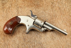 Early Colt 1875 Nickel Open Top Pocket Model .22 Rimfire 2.5&rdquo; Revolver Antique