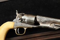Cased Civil War Era Engraved Colt 1860 Army .44 Cal Percussion Revolver & Case 1862 Antique - 5
