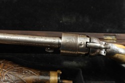 Cased Civil War Era Engraved Colt 1860 Army .44 Cal Percussion Revolver & Case 1862 Antique - 18