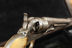 Cased Civil War Era Engraved Colt 1860 Army .44 Cal Percussion Revolver & Case 1862 Antique - 21
