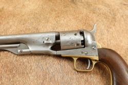 Civil War Era 1861 Colt Navy .36 Cal Percussion Cap & Ball Revolver & Holster 1863 Antique - 8