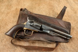 Civil War Era 1861 Colt Navy .36 Cal Percussion Cap & Ball Revolver & Holster 1863 Antique - 25