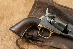 Civil War Era 1861 Colt Navy .36 Cal Percussion Cap & Ball Revolver & Holster 1863 Antique - 26
