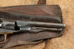 Civil War Era 1861 Colt Navy .36 Cal Percussion Cap & Ball Revolver & Holster 1863 Antique - 28