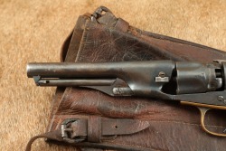 Civil War Era 1861 Colt Navy .36 Cal Percussion Cap & Ball Revolver & Holster 1863 Antique - 30