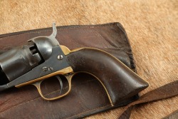 Civil War Era 1861 Colt Navy .36 Cal Percussion Cap & Ball Revolver & Holster 1863 Antique - 32