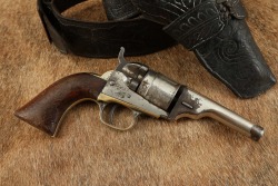Civil War Colt 1849 Pocket .38 Centerfire Factory Converted Nickel Revolver 1869 Antique