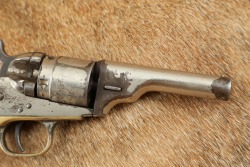 Civil War Colt 1849 Pocket .38 Centerfire Factory Converted Nickel Revolver 1869 Antique - 7
