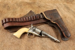 Civil War Colt 1849 Pocket .38 Centerfire Factory Converted Nickel Ivory Revolver Antique MFD 1852 - 2