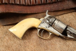 Civil War Colt 1849 Pocket .38 Centerfire Factory Converted Nickel Ivory Revolver Antique MFD 1852 - 3