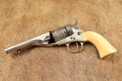 Civil War Colt 1849 Pocket .38 Centerfire Factory Converted Nickel Ivory Revolver Antique MFD 1852 - 6