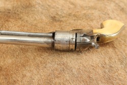 Civil War Colt 1849 Pocket .38 Centerfire Factory Converted Nickel Ivory Revolver Antique MFD 1852 - 16