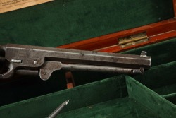 Cased Civil War-Era Colt Model 1851 Navy .36 Cal Percussion Revolver w/ Pearl 1863 Antique - 7