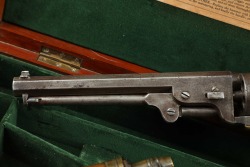 Cased Civil War-Era Colt Model 1851 Navy .36 Cal Percussion Revolver w/ Pearl 1863 Antique - 9