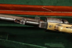 Cased Civil War-Era Colt Model 1851 Navy .36 Cal Percussion Revolver w/ Pearl 1863 Antique - 14