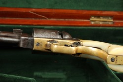 Cased Civil War-Era Colt Model 1851 Navy .36 Cal Percussion Revolver w/ Pearl 1863 Antique - 15