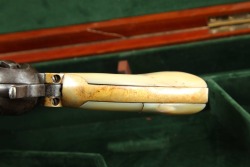 Cased Civil War-Era Colt Model 1851 Navy .36 Cal Percussion Revolver w/ Pearl 1863 Antique - 18