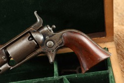 Colt Model 1855 Root Sidehammer Model 2 .28 Caliber Single Action Revolver & Fitted Case 1860 Antique - 9