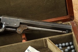 Cased Colt Model 1851 Navy .36 Cal Percussion Cap & Ball Revolver w/ Ivory 1861 Antique - 5