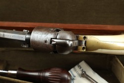 Cased Colt Model 1851 Navy .36 Cal Percussion Cap & Ball Revolver w/ Ivory 1861 Antique - 16