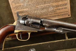 Cased Colt Model 1862 Police Pocket .36 Cal Percussion Cap Ball 6.5&rdquo; Revolver 1867 Antique - 4