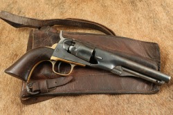 Colt Model 1862 Police Pocket .36 Cal Percussion Cap Ball Revolver & Holster Antique