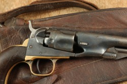 Colt Model 1862 Police Pocket .36 Cal Percussion Cap Ball Revolver & Holster Antique - 3