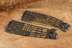 Antique 1860s Late Edo Period Japanese Kote Hand & Forearm Samurai Armor - 3