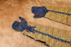 Antique 1860s Late Edo Period Japanese Kote Hand & Forearm Samurai Armor - 18