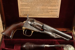 Cased Colt Model 1862 Police Pocket .36 Cal Percussion Cap Ball 4.5&rdquo; Revolver 1863 Antique