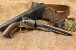 Colt Model 1860 Army .44 Cal Post Civil War Cap & Ball Revolver & Rig 1870 Antique - 3