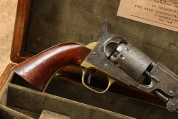 Cased Manhattan Arms .36 Cal Series III Percussion Navy Revolver, Antique - 3