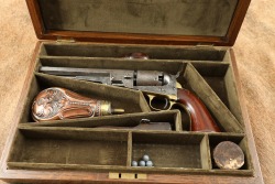 Cased Manhattan Arms .36 Cal Series III Percussion Navy Revolver, Antique - 23