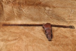 Antique 1890s George Tritch Hardware Colt SAA 7.5&rdquo; Revolver &ldquo;Mexican Loop&rdquo; Pistol Holster & Belt Rig - 2