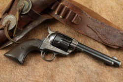 Colt 1st Generation Single Action Army SAA 5 1/2&Prime; .38 Cal. Revolver & Rig, 1904 C&R
